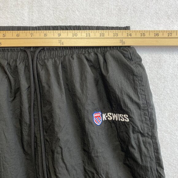 K-Swiss Jogger Men's L Black Nylon Forever 21 Tapered Drawstring 28 x 28 - Picture 4 of 6